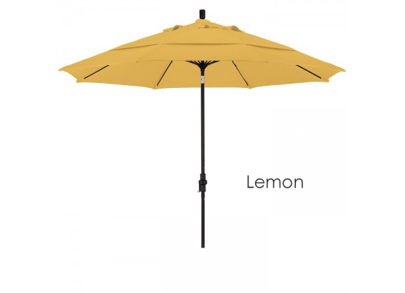 California Umbrella 11' Fiberglass Market Umbrella Collar Tilt DV Matted White - Olefin