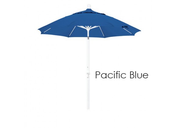 California Umbrella 9' Fiberglass Market Umbrella Collar Tilt M White - Pacifica