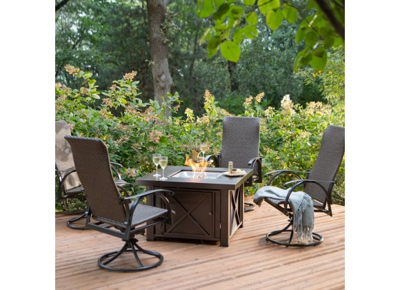 AZ Patio Heaters Outdoor Fire Pit in Hammered Bronze - Lifestyle