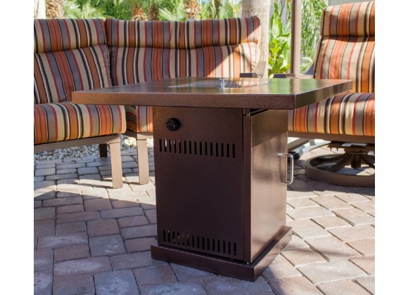 AZ Patio Heaters Outdoor Conventional Propane Fire Pit in Hammered Bronze - Lifestyle