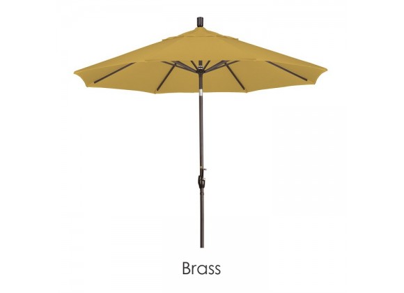 California Umbrella 9' Aluminum Market Umbrella Push Tilt - Bronze - Sunbrella