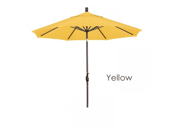 California Umbrella 9' Aluminum Market Umbrella Push Tilt - Bronze - Pacific