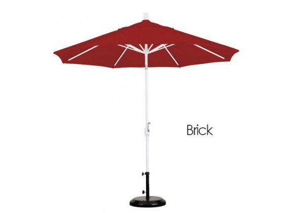 California Umbrella 9' Aluminum Market Umbrella Push Tilt - M White - Pacifica