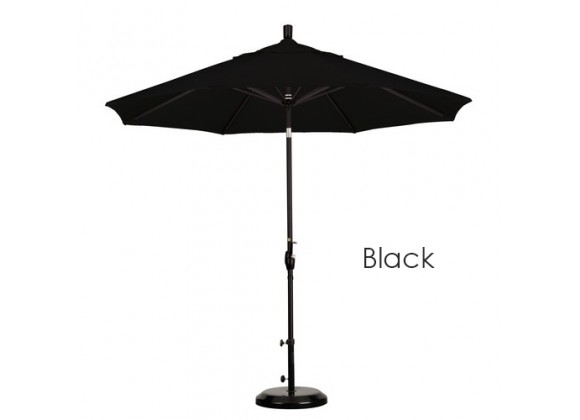 California Umbrella 9' Aluminum Market Umbrella Push Tilt - M Black - Pacifica