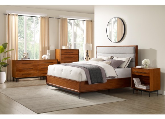 Greenington Taylor King Bed In Amber - Angled Lifestyle