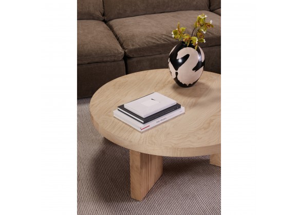 Moe's Home Collection Oregon Round Coffee Table - Blonde - Lifestyle