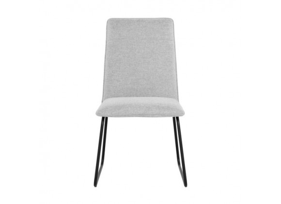 Sunpan Huxley Dining Chair in Belfast Heather Grey - Front Angle