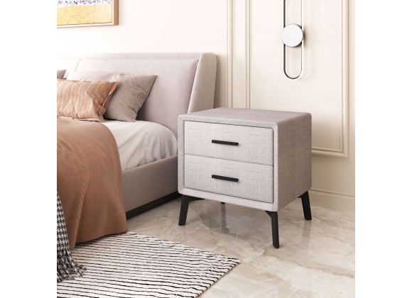 Halle Side Table in Gray - Lifestyle
