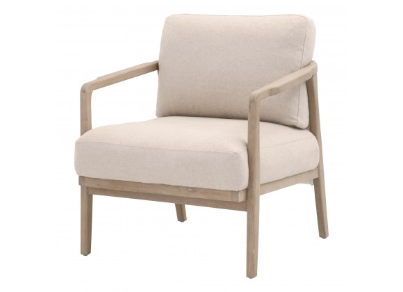 Essentials For Living Harbor Club Chair in Flax Linen - Angled