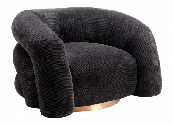 Havn Accent Chair in Black- side view 1