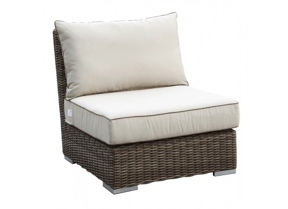 Sunset West Coronado Wicker Armless Club Chair With Cushions