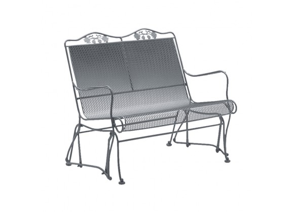 Woodard Briarwood High Back Love Seat Glider with Optional Seat Cushion