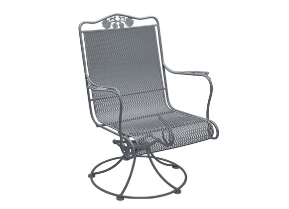 Woodard Briarwood High Back Swivel Rocker with Optional Seat Cushion