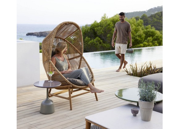 Cane-Line Hive Chair Teak Base Outdoor View