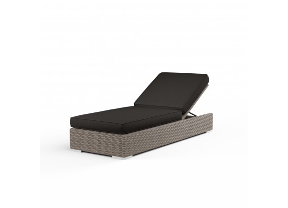 Coronado Adjustable Chaise in Spectrum Carbon w/ Self Welt - Front Side Angle