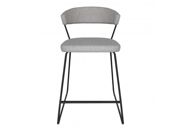 oe's Home Collection ADRIA COUNTER STOOL GREY - Front Angle