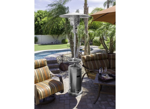 AZ Patio Heaters Outdoor Patio Heater in Stainless Steel - Lifestyle
