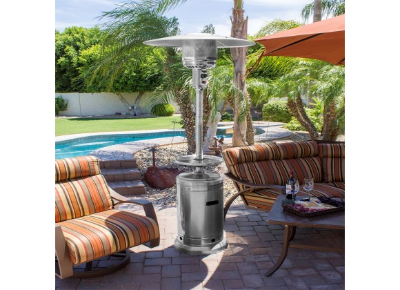 AZ Patio Heaters Outdoor Patio Heater in Stainless Steel - Lifestyle