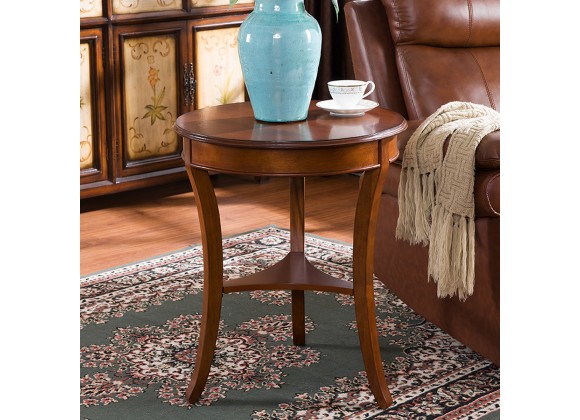 All Thing Cedar Round Tripod Table - Lifestyle