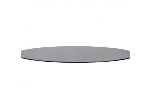 Sunpan Glass Dining Table Top Round Smoke Grey in 59'' - Front Angle