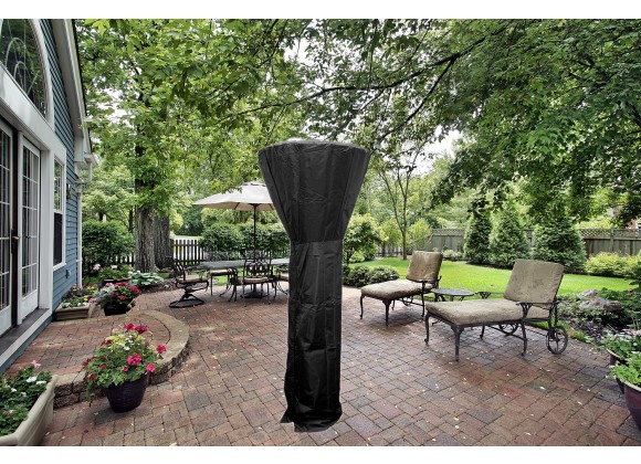 AZ Patio Heaters Tall Patio Heater Cover in Black - Lifestyle