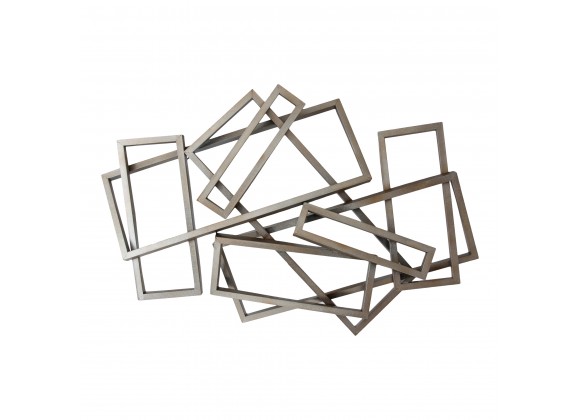 Moe's Home Collection Metal Rectangles Wall Decor - Front Angle