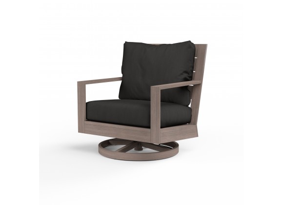 Laguna Swivel Club Rocker in Spectrum Carbon, No Welt - Front Side Angle