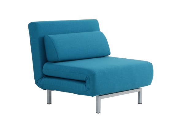 J&M Furniture Premium Chair Bed LK06-1 in Teal Fabric