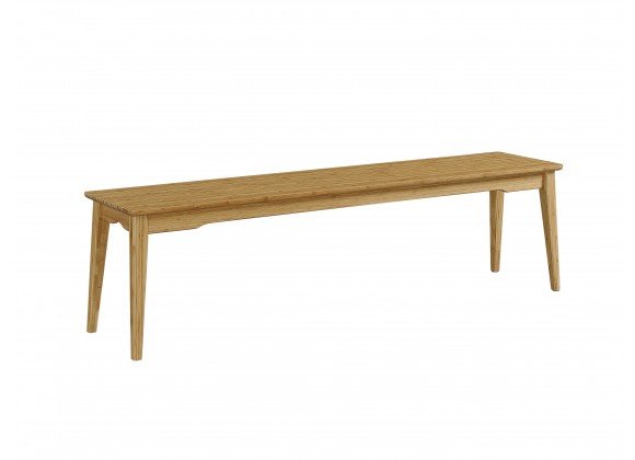Greenington Currant Long Bench Caramelized - Front Side Angle