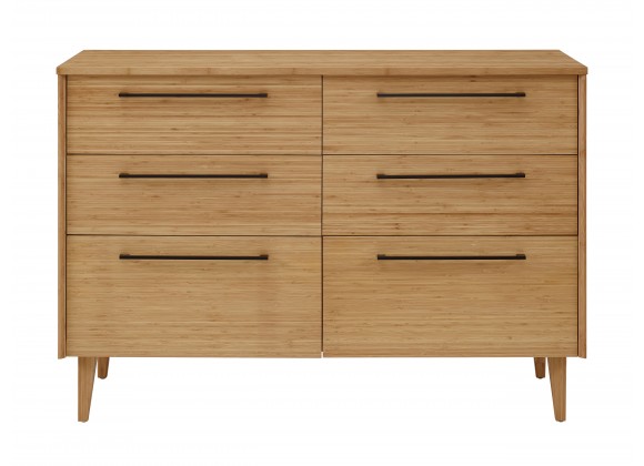 Greenington Sienna Six Drawer Double Dresser Caramelized - Front Angle