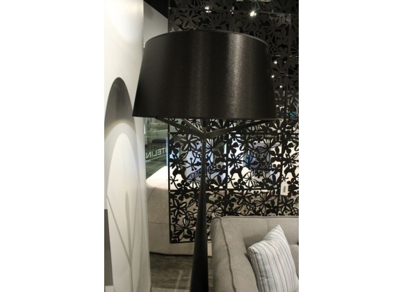 Paris Floor Lamp Black Carbon Steel And Fabric - Lifestyle