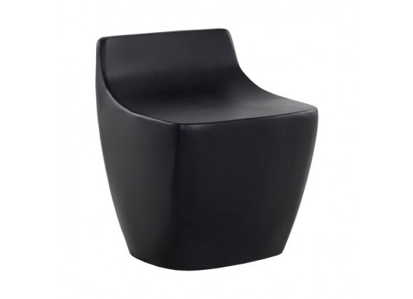 Sunpan Ledger Stool in Black  - Front Side Angle