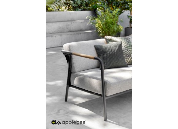Alfresco Home Elle Belt Deep Seating 54" Love Seat - Lifestyle