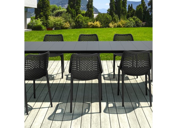 Compamia Air Extension Dining Set 9 Piece in Black - Lifestyle 