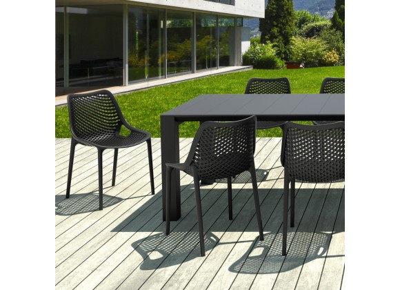 Compamia Air Extension Dining Set 11 Piece in Black - Lifestyle