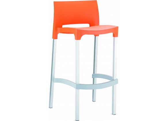 Gio Outdoor Barstool - Orange