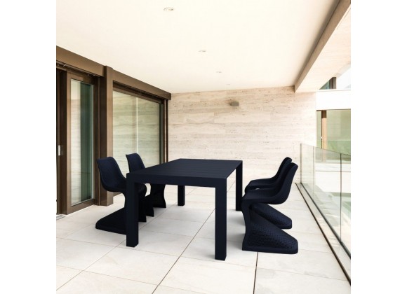 Compamia Bloom Extendable 5-Piece Patio Dining Set  - Black
