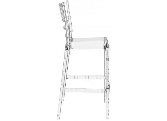 Chiavari Polycarbonate Barstool - Transparent Clear - Side