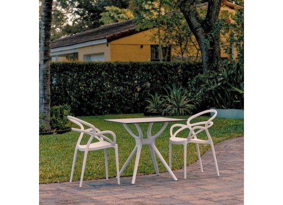 Compamia Mila Dining Set with 2 Arm Chairs White - Lifestyle