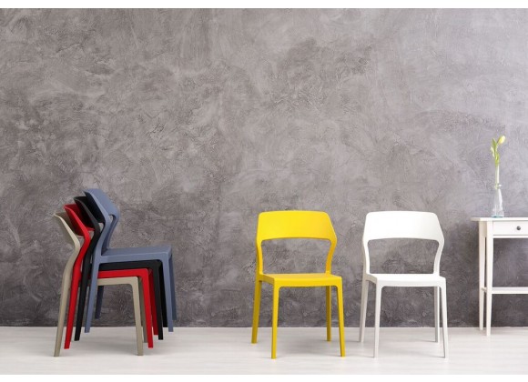 Snow Dining Chair - Color Variations Stacked