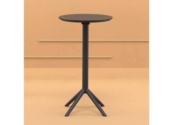 Compamia Sky Round Folding Bar Table 24 inch Black - Lifestyle