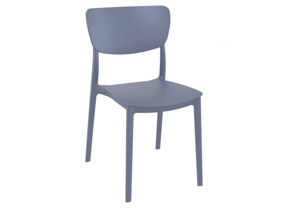 Monna Outdoor Dining Chair Dark Gray - Angled