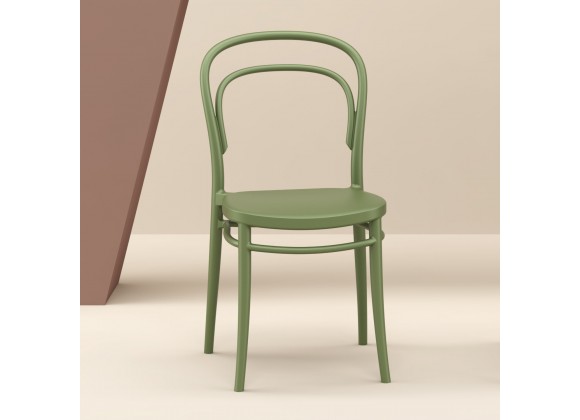 Marie Resin Outdoor Chair Olive Green - Lifestyle