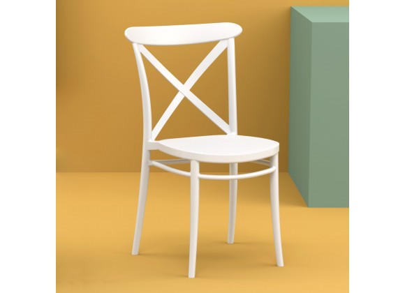 Cross Resin Outdoor Chair White - Lifestyle