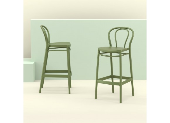 Victor Bar Stool Olive Green - Lifestyle