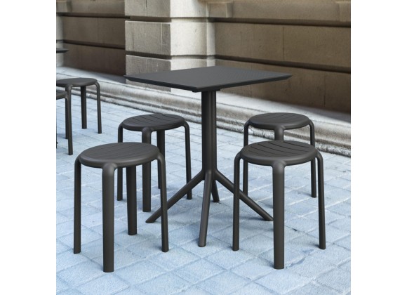 Compamia Tom Resin Dining Stool in Black - Lifestyle 4