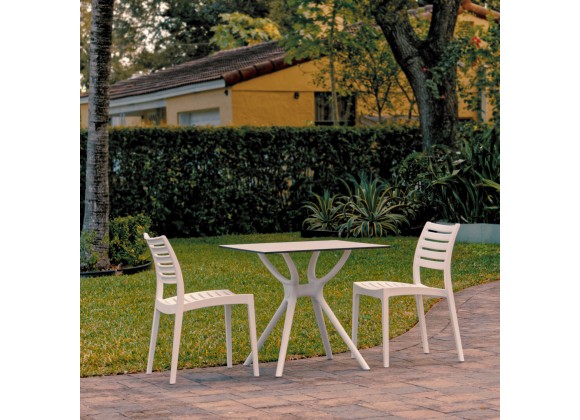 Compamia Ares Dining Set with 2 Chairs White