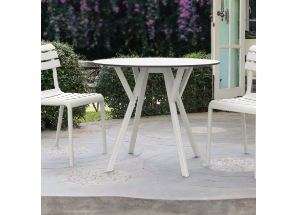 Compamia Max Square Table 35 inch In White - Lifestyle 3