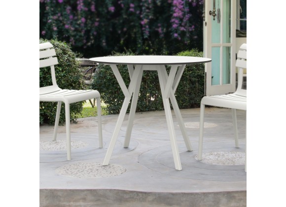 Compamia Max Square Table 35 inch In White - Lifestyle 3