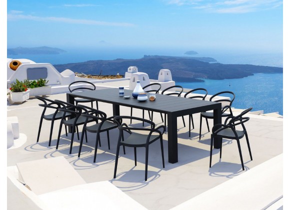  Compamia Vegas 102-118 Inch Extendable Dining Table - Black